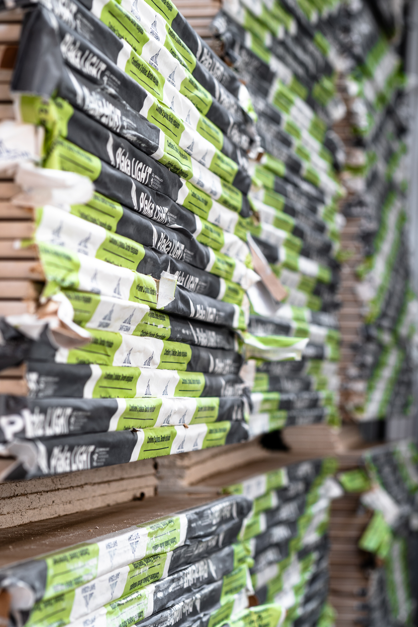 Fotografía de palets de tablaroca